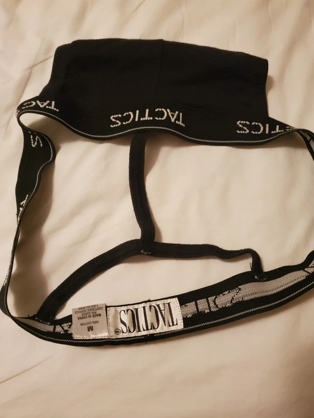 Mens Tactics Black Briefs with Branded Waistband